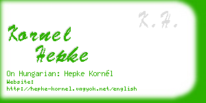 kornel hepke business card